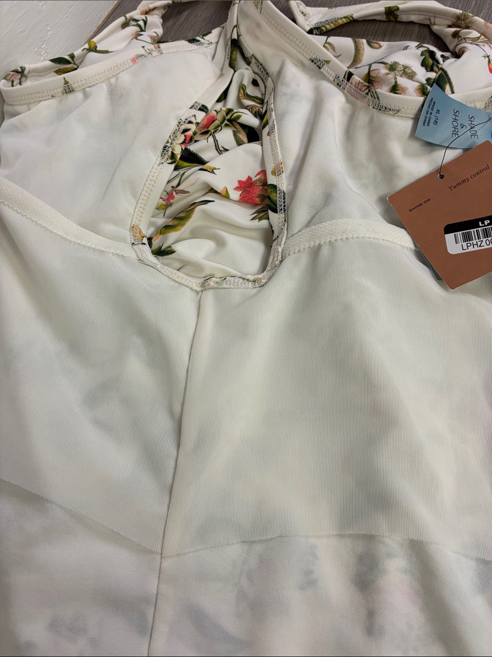 Shade & Shore cream Floral One-Piece Swimsuit - Picture 10 of 10